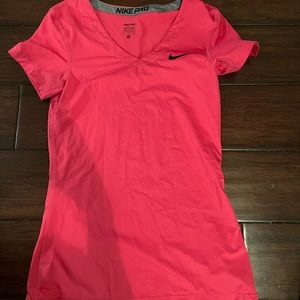 Pink Nike Pro Athletic Top | size S